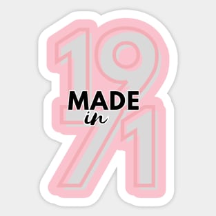 Made in 1971 Sticker